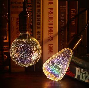 3d light bulb оптовых-Светодиодная лампочка d украшения лампочки E27 W V праздничные светильники ST64 G95 G80 G125 A60 новинка рождественские лампа ламмарас