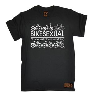 bicycle t shirts toptan satış-Bikesexual Binmek Bir Şey MENS RLTW T SHIRT Tee Döngüsü Cyclinger Bisiklet Doğum Günü Kısa Kollu T Gömlek Erkekler Harajuku Moda