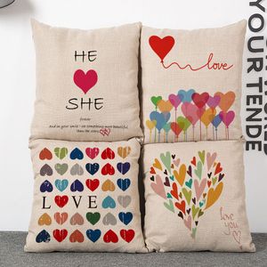 Wholesale couple pillowcases resale online - 2018 New Gift of Love Pillowcase Lover Couples Hold Pillow Home Decor Couch Sofa Cushion Cover