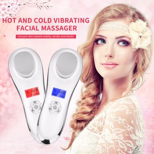 Wholesale ultrasonic hot and cold facial massager for sale - Group buy Rechargeable Hot and Cold Vibrating Ultrasonic Ion Facial Massager Face Lifting Tighten Wrinkle Removal Skin Care Massager