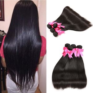 Wholesale best brazilian weave resale online - Straight Hair Inch Brazilian Malaysian Peruvian Virgin Human Hair Weave Bundles Extension Best Quality Natural Color Vendors