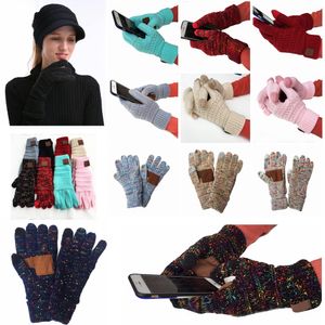wool touch glove оптовых-Вязание Сенсорный Экран Перчатки Емкостные Перчатки Женские Зимние Теплые Шерстяные Перчатки Противоскользящие Вязаные Перчатки Telefingers Рождественские Подарки AAA1335