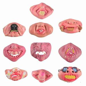 Wholesale clown mask party resale online - Masks Funny Scary Mask Party Halloween Fool s Day Clown latex Mask Cosplay Costume Half Face Mask