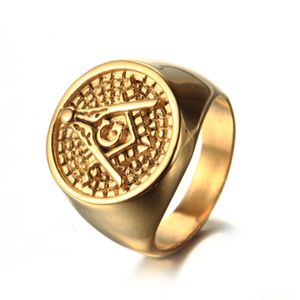 Wholesale silver freemason ring for sale - Group buy The best quality hot sale Stainless Steel Men s Gold Silver Black Masonic Jewelry Freemason Mason Signet Ring