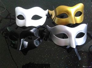 Man Halv ansiktsmaske för Halloween Unisex Party Venetian Masquerade dekorationer Mardi Gras Makeup Masks för Dance Bankett RH ZZ