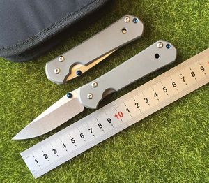 Wholesale chris reeve survival knives resale online - Chris Reeve small Sebenza titanium D2 Folding blade knife Tactical camping hunting outdoors pocket survival knives Utility Tools