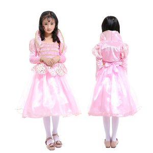 Girls Lotus Fairy Pink Waist Bow Princess Dress Children s Day Performance Clothes Pretty Children Clothing Girls Dresses
