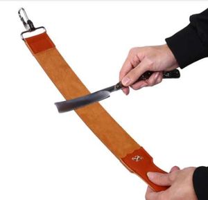Wholesale folding knife sharpener resale online - EECOO Genuine Leather Strop Strap Barber Straight Razor Folding Knife Knives Sharpening Shave Sharpener Sharpening Belt