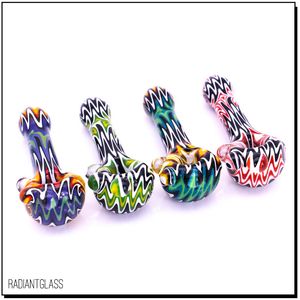 5 quot colorfull hand make tobacco pipe marble glass pipes for smoking with great price