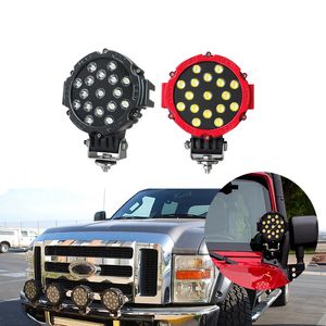12Pcs Inch W Car LED Work Light Bar V Round High Power Spot For x4 Offroad Truck Tractor ATV SUV Jeep Driving Fog Lights