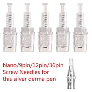 9 PIN Needles nano nålpatroner Tips Skruv Portpatroner för elektrisk Derma Pen Auto Micro Stamp