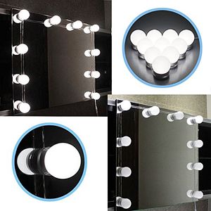 Hollywood Style LED Vanity Mirror Lights Kit with Dimmable Light Bulbs Lighting Fixture Strip for Makeup Vanity Table Set