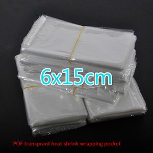 ingrosso imballaggio involucro termico-300pcs x15cm Trasparente Trasparente Shrink Wrap Pacchetto Heat Seal Bag POF Regalo imballaggio sacchetti di plastica per scatole di bottiglie comestic