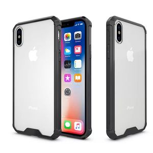 ingrosso tpu bumper transparent case-Per iPhone x casi Plus all ingrosso Crystal Clear TPU Cuscino per paraurti Ibrido Rugged Panel Cover trasparente