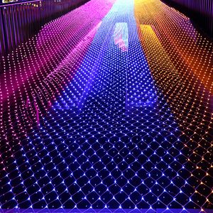 Duży rozmiar Światła Netto LED x8m m m mx3m x1 m m Oświetlenie wakacyjne kolory V V Kryty i zewnętrzne światła kurtyny