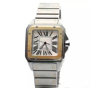 wrist watch venda por atacado-A quantidade limitada do carro Sans série W200728G pulso mens watch movimento automático face branca L cinta de aço original relógio homens