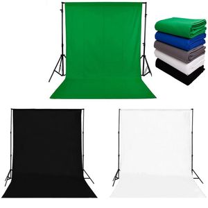 Solid Black White Green Screen Chromakey Backdrop Cotton Photo Studio Backgrounds Muslin Backdrops for Photography x20ft