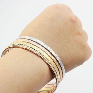 solid gold bracelets venda por atacado-2018 novo atacado barato barato jóias de prata pulseira de prata pulseiras Cuff grosso e fino