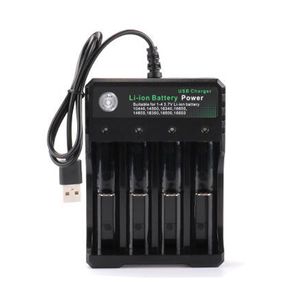 Lithium Battery Charger With USB Cable 4 Charging Slots 18650 26650 18490 Rechargeable Batteries Charger Better Nitecore US/UK/EU/AU Plug
