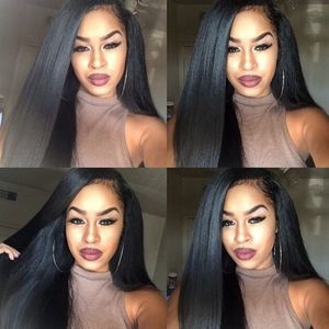 Silk Top Full Lace Wigs Silky Straight Peruvian Silk Base Glueless Silk Top Lace Front Human Hair Wigs With Natural Hairline