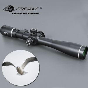 Ogień wilk x40 Polowanie na długie oko Ruchy karabinowe Tactical Widok Optics Red Iluminowany Night Riflescope dla pistoletów