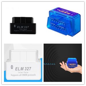 Super Mini Elm327 Bluetooth OBD2 v2 Diagnostisk verktygskodskanner Support Android och PC Elm BT OBDII