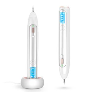Wireless Rechargeable Laser Dark Spots Mole Freckle Tattoo Wart Removal Pen Skin Tag Spot Eraser with LCD Screen and Spotlight