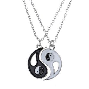 paare yin yang halskette großhandel-Mystische Yin Yang Anhänger Halskette Edelstahl Halsketten Paar NL0047