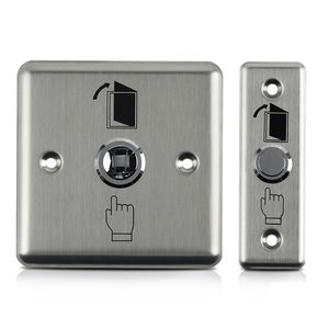 door access control exit buttons toptan satış-Manyetik Kilit Erişim Kontrol Ev Güvenlik Koruma İçin V Paslanmaz Çelik Çıkış Düğmesi itin Anahtarı ev güvenlik Kapı Açıcı Yayın