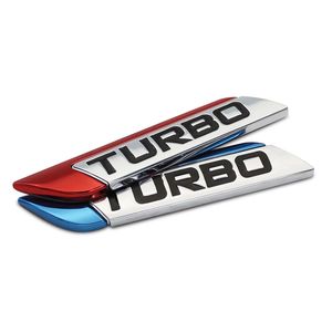 turbo bmw toptan satış-3D Metal Turbo Turboşarjlı Araba Sticker Logo Amblem Rozeti Çıkartmaları Araba Styling DIY Dekorasyon Aksesuarları Için Frod BMW Ford