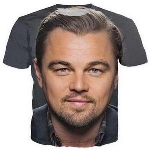 Wholesale sexy mens clothes for sale - Group buy Leonardo DiCaprio D Funny Tshirts New Fashion Men Women D Print Character T shirts T shirt Feminine Sexy Tshirt Tee Tops Clothes ya140