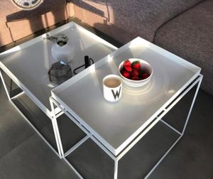 live edge table toptan satış-Başucu yan masalar oturma odası mobilya demir sanat kuzey avrupa çay masa basit yaratıcı beyaz kenar birkaç köşe