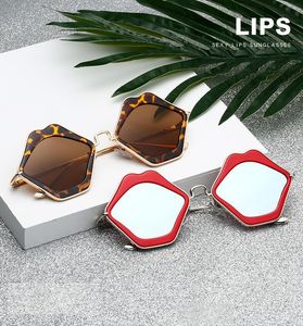 Wholesale travel cats resale online - Fashion Unique Design Red Mouth Lips Sunglasses For Women Alloy Frame Shades Vintage Cat Eye Sunglasses Mirror Travel Eyeglasses Lover Gifts