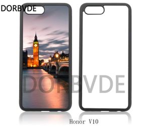 Wholesale y6 resale online - 2D Sublimation Rubber tpu blank cases cover skin For Huawei Honor V10 Y6 Y9 model with plates and glue