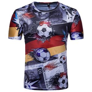 dünya kupası gömlekleri toptan satış-Erkek T Shirt D Baskılı T Shirt Tees Kısa Kollu Erkekler Almanya Dünya Kupası Artı Boyutu M XL