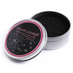 Wholesale box for makeup brushes resale online - Makeup brush cleaning wash artifact dry sponge color change cleaner Mat Washing Hand Pad Sucker Scrubber Board Cosmetics clean tool iron box