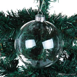 Juldekorationer Blåser Bollar Transparent Hollow Clear Glass Ball Tree Party Ornament Små Utsökta Med Olika Storlek ml CC