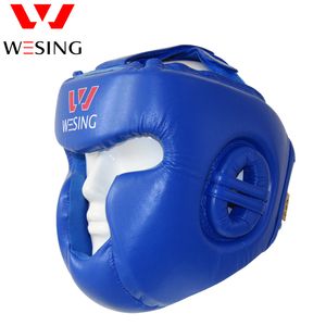 Wesing MMA Boksen Helm Gesloten Type Boxer Hoofd Guy Muay Thai Head Protection Kickboxing Face Shield Protectors for Training