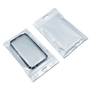 Mobiltelefonväska Förpackningspaketväska till iPhone S S plus Samsung Plastlås Poly Packs Vit Clear