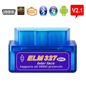 Elm327 Billäsare Diagnostisk verktyg Bluetooth skanner V2 OBD2 II Automotive ELM BT Adapter Auto Scaner