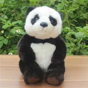 mini panda urso venda por atacado-Kawaii realista animais panda boneca de pelúcia abraço urso brinquedo panda panda mini brinquedos para o presente do bebê decoração polegada cm DY50404