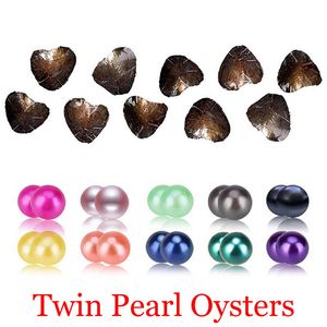 2021 DIY淡水の双子の真珠のカキ25色真珠の牡蠣真珠の真空包装の高級ジュエリーの誕生日プレゼント