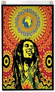 Druk cyfrowy x5ft Bob Marley Plakat Flaga x150cm Poliester Hippie True Lengend Reggae Rasta Ma Music Festival Wall Wiszące tkaniny Banner