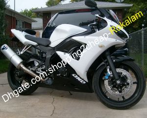 Moto Fairing Kit For Yamaha YZF600 YZF R6 YZFR6 R6 Fairings Beautiful White Black Body Cowling Parts Injection molding