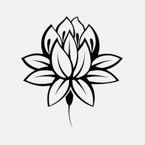 lotus car оптовых-Цветок лотоса Буддизм Будда Медитация Виниловая наклейка Наклейка на автомобиль Черный Серебристый CA