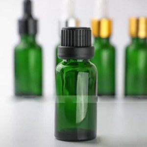 USA UK Market ml Green Glass Dropper Flaskor med barnsäker keps och dropper eterisk oljeglasflaska ml för kosmetisk packning