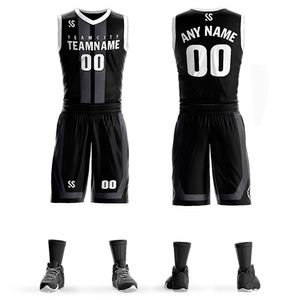 Cusatomized mens youth blank basketball Jersey Sets shirt and shorts custom your own logo uniforms design on line