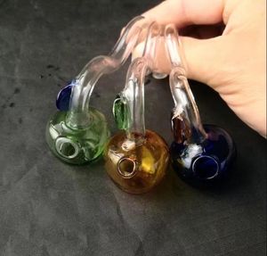 Apple Pancake Bongs Accessories Unique Oil Burner Glass Bongs Pipes Water Pipes Glass Pipe Oil Rigs Smoking with Dropper