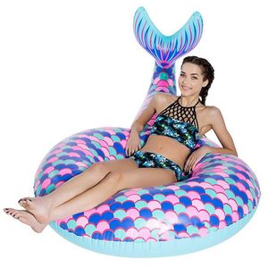 plaj yüzerleri toptan satış-Sıcak Mermaid Yüzme Daire Tüpleri Dev Şişme Hayvan Yatak Yüzer Su Parti Tüpleri Yüzmek Yüzük Yetişkin Plaj Oyuncakları