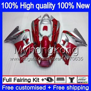Body Gifts For KAWASAKI ZZR Red silvery MY ZZR ZZR250 Fairings